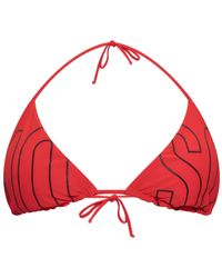 Moschino - Logo-Detail Triangle Bikini Top - Lyst