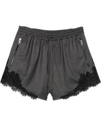 Pinko - Lace-Trim Drawstring Short - Lyst