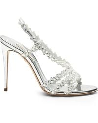 Casadei - Julia C-Love Crystal-Embellished Sandals - Lyst