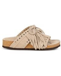Elena Iachi - Sandales Frangées À Clous - Lyst
