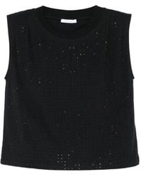 Patrizia Pepe - Rhinestone-Embellished Top - Lyst
