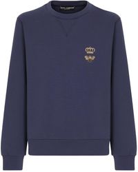 Dolce & Gabbana - Bee-embroidered Cotton Sweatshirt - Lyst