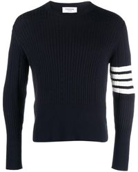 Thom Browne - 4-Bar cable-knit ribbed jumper - Lyst