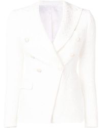 Tagliatore Blazer de tweed Jalicy - Blanco