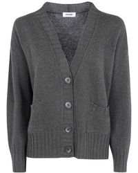Base London - V-Neck Button-Up Cardigan - Lyst