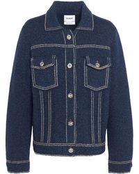 Barrie - Contrast-Stitching Denim-Effect Jacket - Lyst