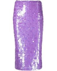 P.A.R.O.S.H. - Sequin-Embellished Pencil Skirt - Lyst