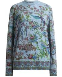 Etro - Flora Fauna-Motif Crew-Neck Sweater - Lyst