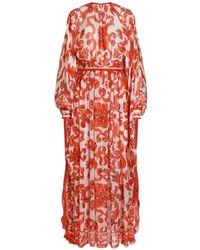 Dolce & Gabbana - Majolica-Print Long Kaftan Dress - Lyst