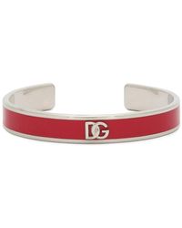 Dolce & Gabbana - Logo-Plaque Cuff Bracelet - Lyst