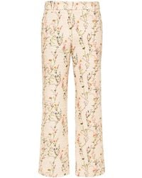 La DoubleJ - 24/7 Floral Straight-Leg Trousers - Lyst