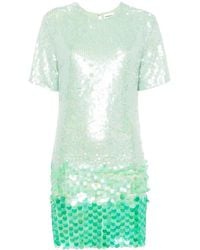 P.A.R.O.S.H. - Robe Courte Gigi À Sequins - Lyst