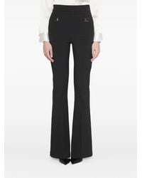 Elisabetta Franchi - Pantalones con placa del logo - Lyst
