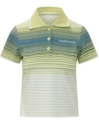 CASABLANCA - Striped Short-Sleeve Polo Shirt - Lyst