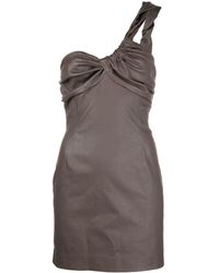 The Mannei - One-shoulder Leather Dress - Lyst