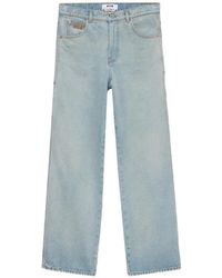 MSGM - Jean À Logo Brodé - Lyst