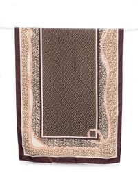 Liu Jo - Leopard-Print Monogram-Pattern Scarf - Lyst