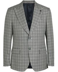 Lardini - Blazer Met Pied-De-Poule Print En Twee Knopen - Lyst