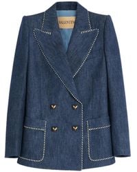 Valentino Garavani - Chambray Denim Jacket - Lyst