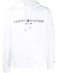 Tommy Hilfiger - Embroidered Logo Drawstring Hoodie - Lyst