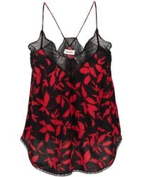 Zadig & Voltaire - Christy Leaf-print Tank Top - Lyst