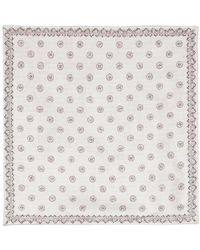 Brunello Cucinelli - Graphic-Print Silk Handkerchief - Lyst