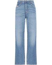 DIESEL - Jean Délavé À Patch Logo - Lyst