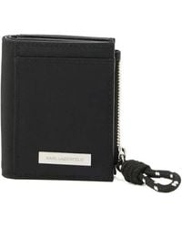 KARL LAGERFELD - Petit Portefeuille Ikon À Plaque Logo - Lyst