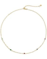 Dinny Hall - Gemstone Paperclip Chain Necklace - Lyst