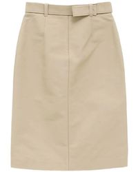 Moncler - Belted Flap-Pocket Midi Skirt - Lyst