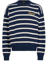 DSquared² - Striped-Pattern Long-Sleeve Sweater - Lyst