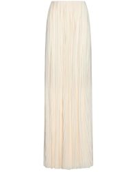 Saint Laurent - Pleated Maxi Skirt - Lyst
