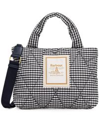 Barbour - Mini Riah Gingham-Check Quilted Tote Bag - Lyst