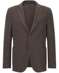 BOGGI - Micro-Textured Wool Blazer - Lyst