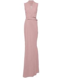 Rick Owens - Crepe Wrap Maxi Dress - Lyst