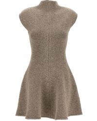 Magda Butrym - Marled High-Neck Flared Mini Dress - Lyst