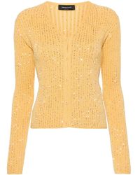 Fabiana Filippi - Sequin-Embellished Ribbed Cardigan - Lyst