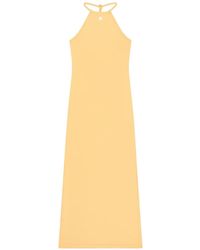 Courreges - Logo-Embroidered Halterneck Dress - Lyst