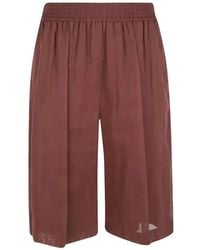 Brunello Cucinelli - Elasticated-Waistband Wide-Leg Short - Lyst