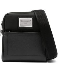 Dolce & Gabbana - Bolso messenger con placa del logo - Lyst