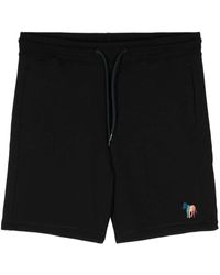 PS by Paul Smith - Embroidered-logo Organic Cotton Shorts - Lyst