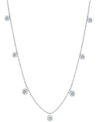 Graziela - 18K Small Floating Diamond Necklace - Lyst