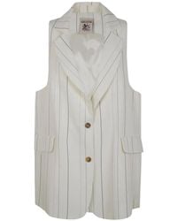 Semicouture - Striped Button Waistcoat - Lyst