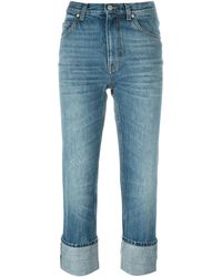 McQueen - Cropped Jeans - Lyst