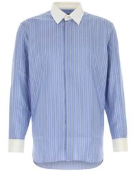 Tom Ford - Striped Embroidered Silk Shirt - Lyst