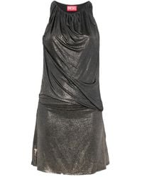 DIESEL - Metallic-Effect Mini Dress - Lyst