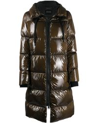 Herno Doudoune à effet verni - Marron