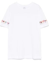 Paul Smith - Floral-Embroidered T-Shirt - Lyst