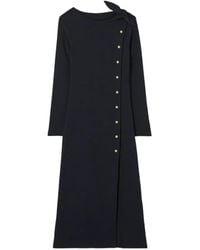 Claudie Pierlot - Geknöpftes Kleid Mit Schleifenkragen - Lyst