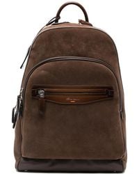 Santoni - Sac À Dos En Daim À Fermeture Zippée - Lyst